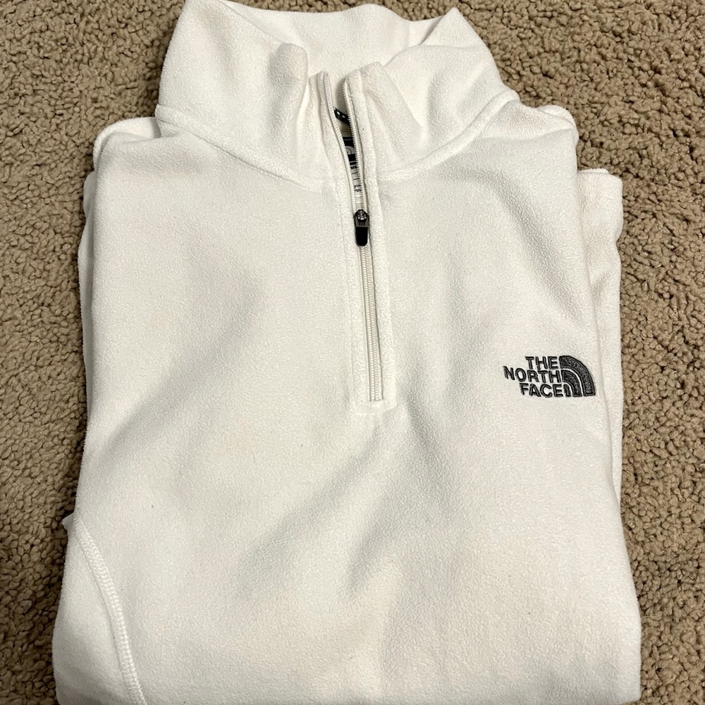 The North Face Fleece White 1/4 Zip Pullover